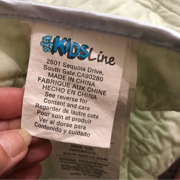 Kidsline Pastel ColorBlock Satin Baby Nursery Quilt + 2 Valance - Picture 7 of 13